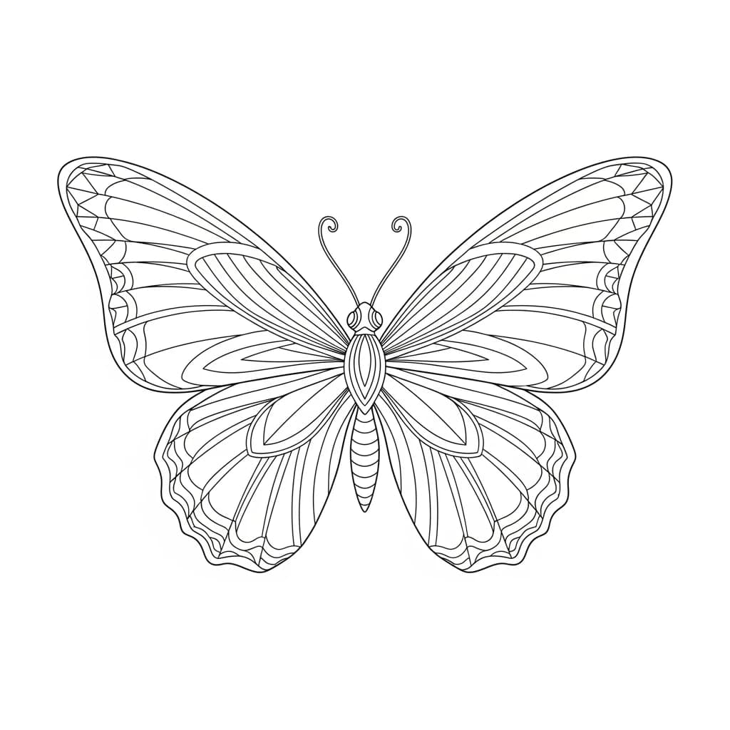 Desenho de Borboleta para Colorir e Imprimir