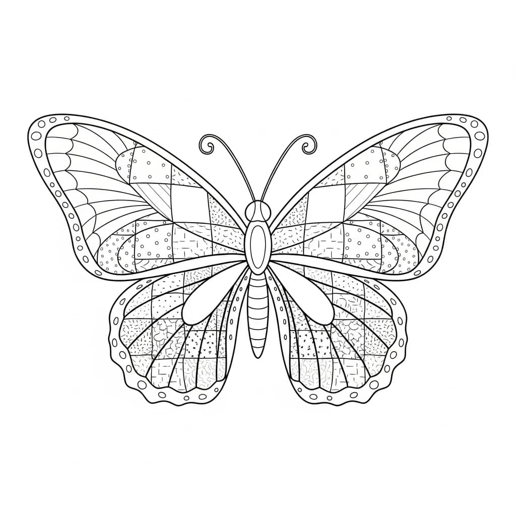 Desenho de Borboleta para Colorir e Imprimir
