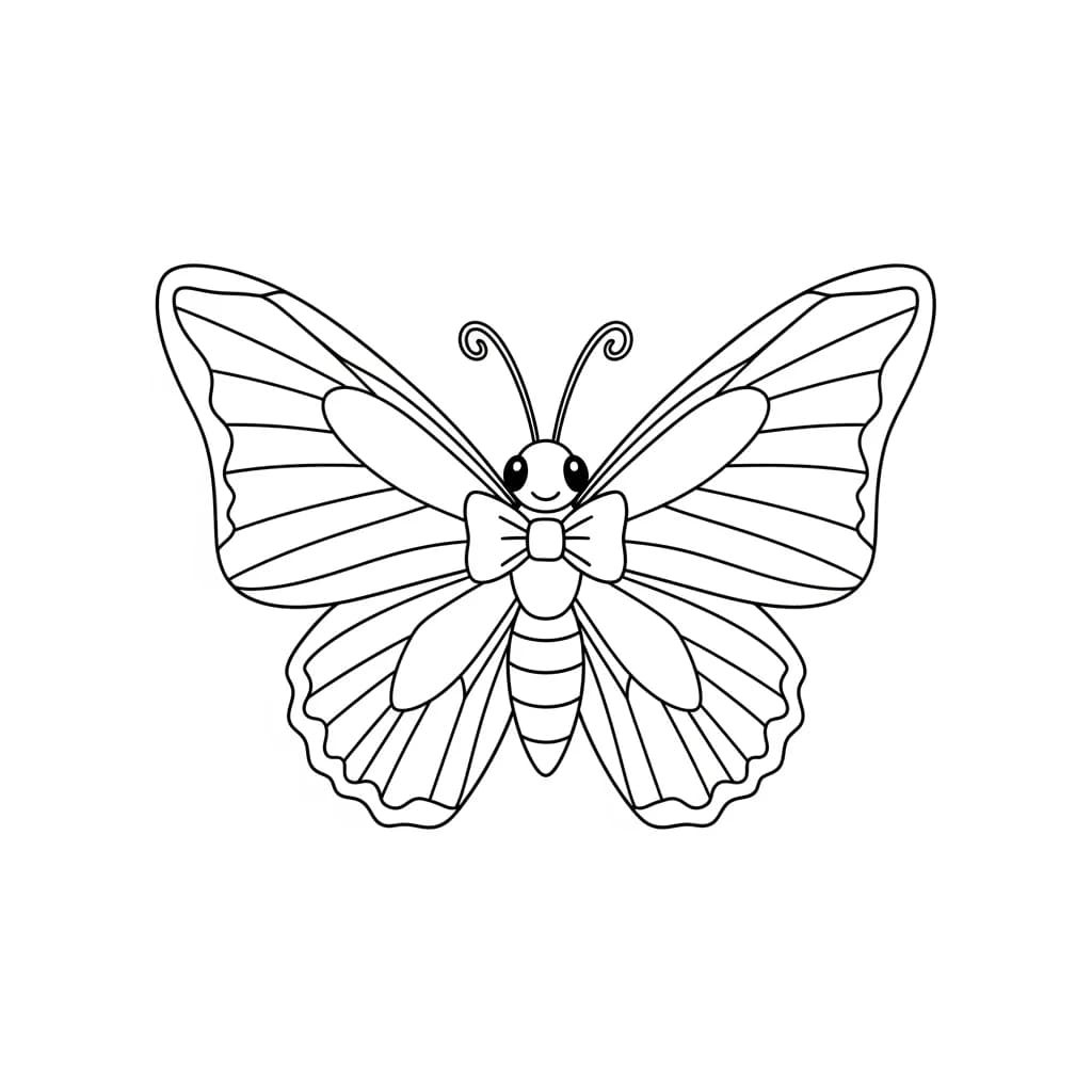 Desenho de Borboleta para Colorir e Imprimir