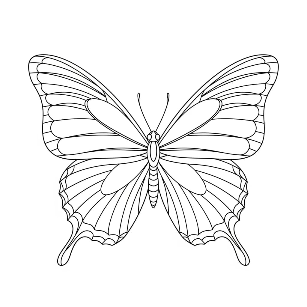 Desenho de Borboleta para Colorir e Imprimir