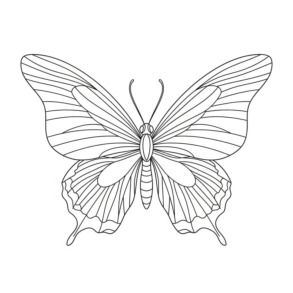 Desenho de Borboleta para Colorir e Imprimir