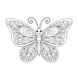 Desenho de Borboleta para Colorir e Imprimir