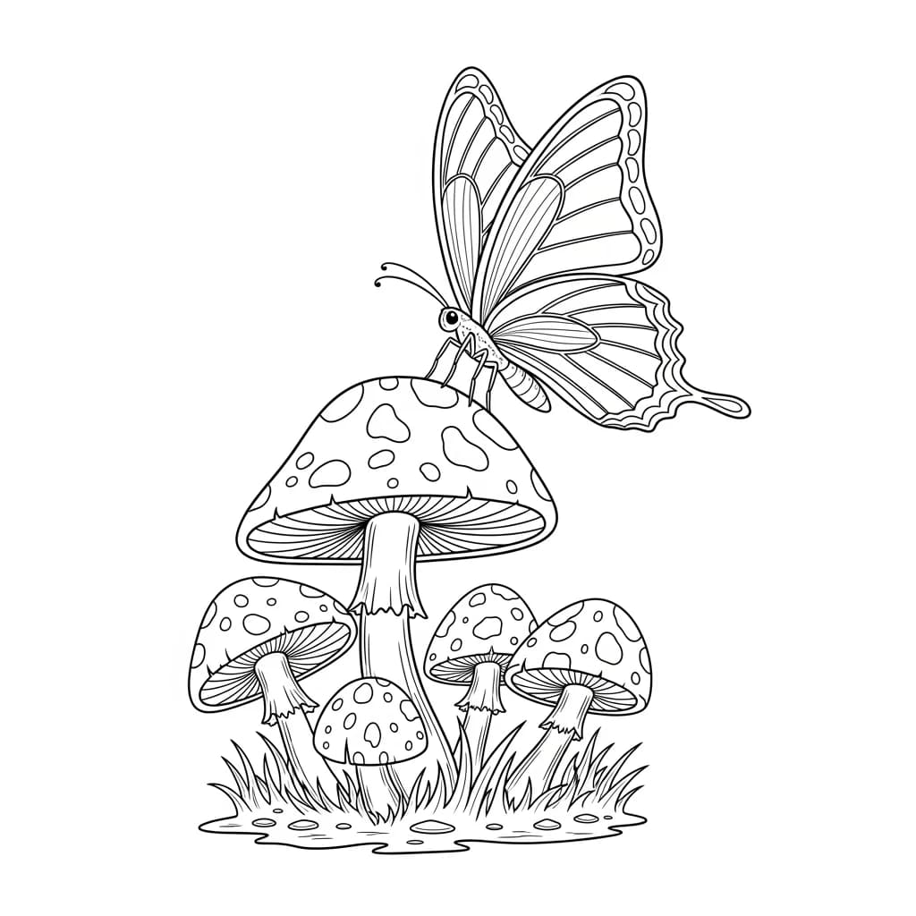 Desenho de Borboleta para Colorir e Imprimir