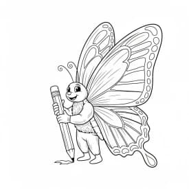Desenho de Borboleta para Colorir e Imprimir