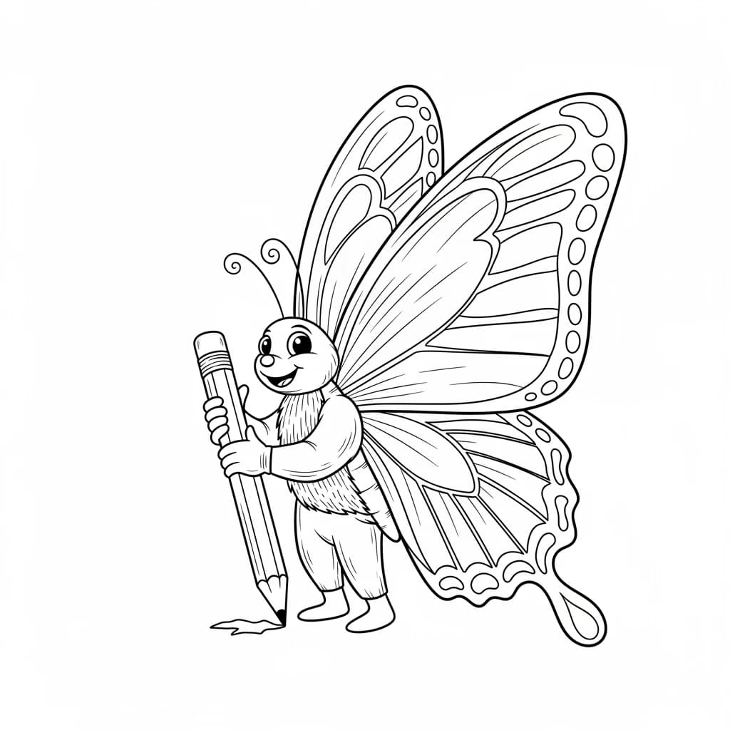 Desenho de Borboleta para Colorir e Imprimir
