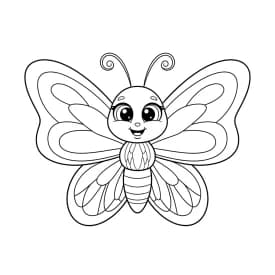 Desenho de Borboleta para Colorir e Imprimir