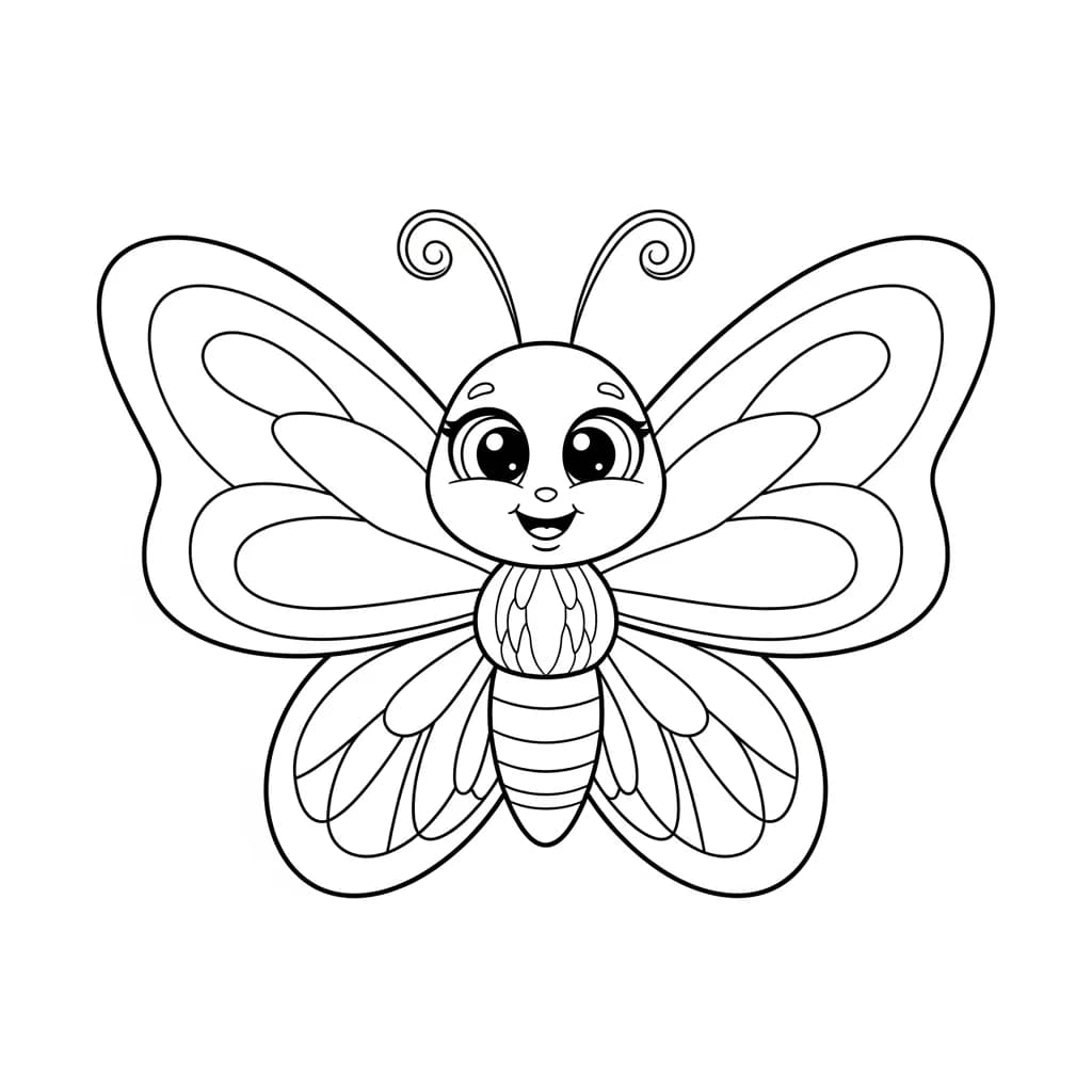 Desenho de Borboleta para Colorir e Imprimir