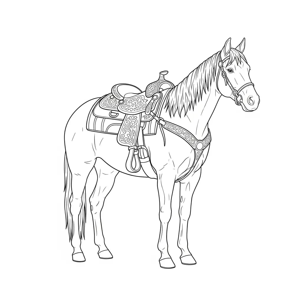 desenho de cavalo para colorir