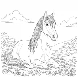 desenho de cavalo para colorir