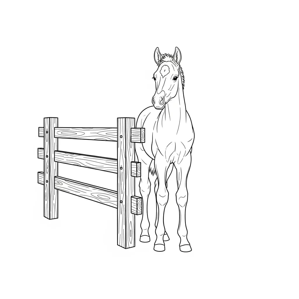 desenho de cavalo para colorir
