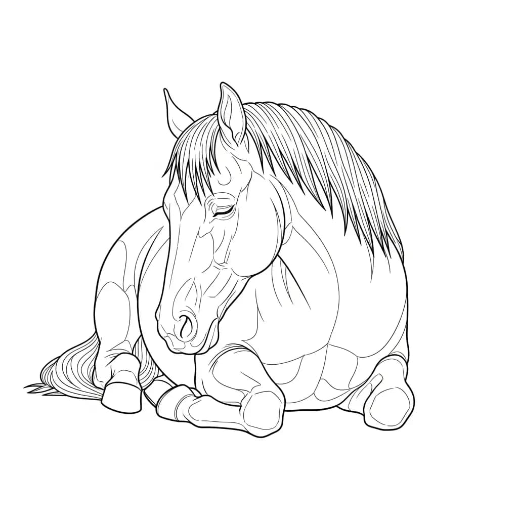 desenho de cavalo para colorir