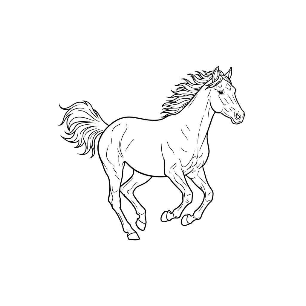 desenho de cavalo para colorir