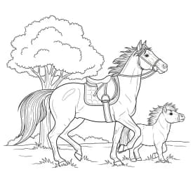 desenho de cavalo para colorir