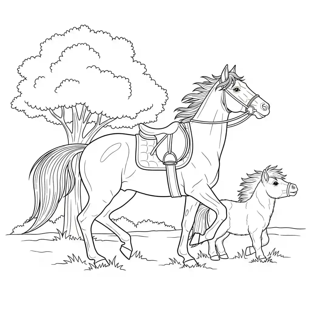 desenho de cavalo para colorir