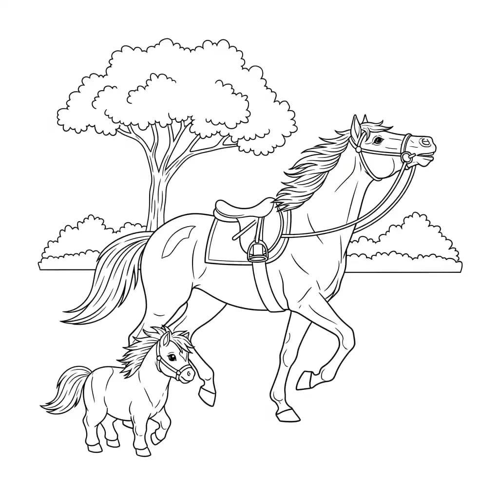 desenho de cavalo para colorir