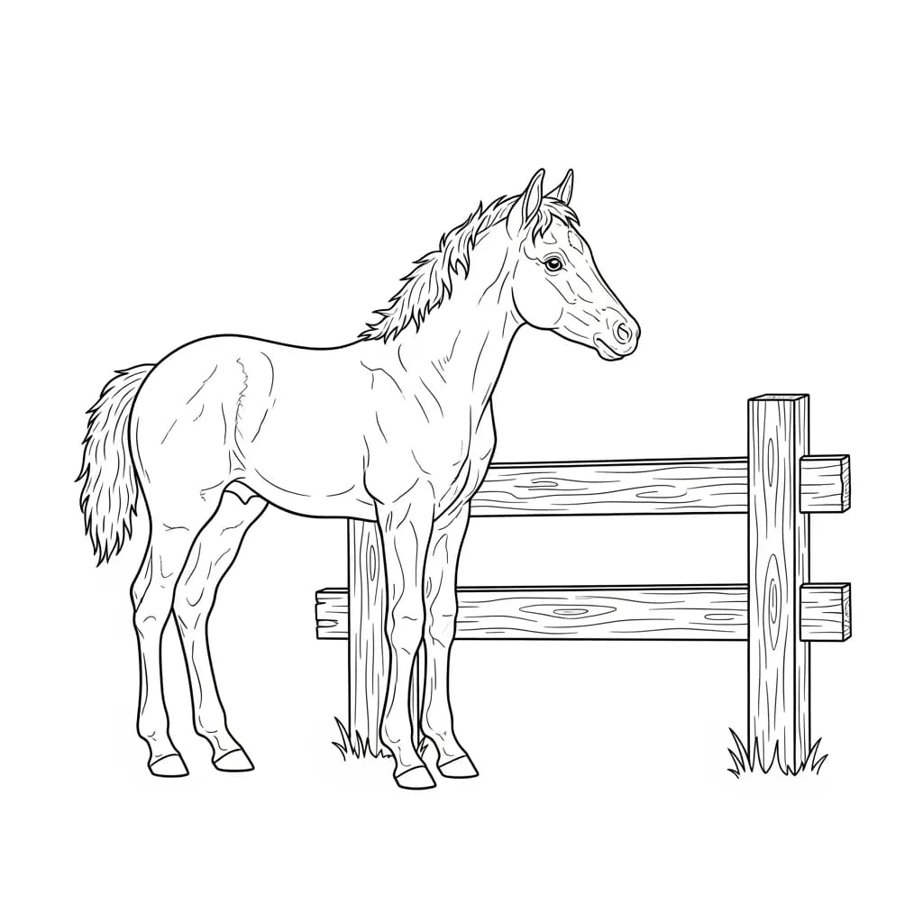 desenho de cavalo para colorir