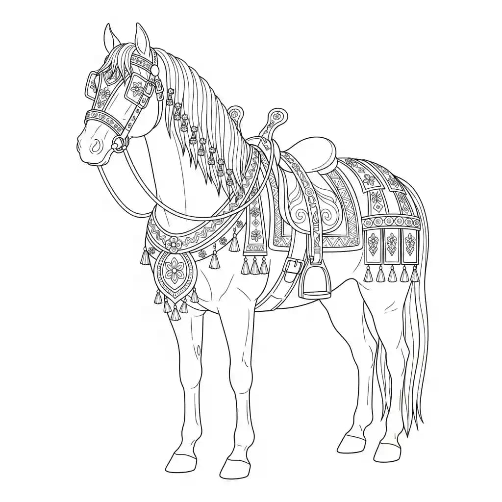 desenho de cavalo para colorir