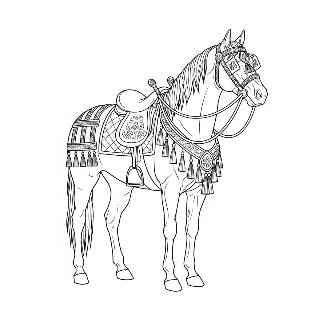 desenho de cavalo para colorir