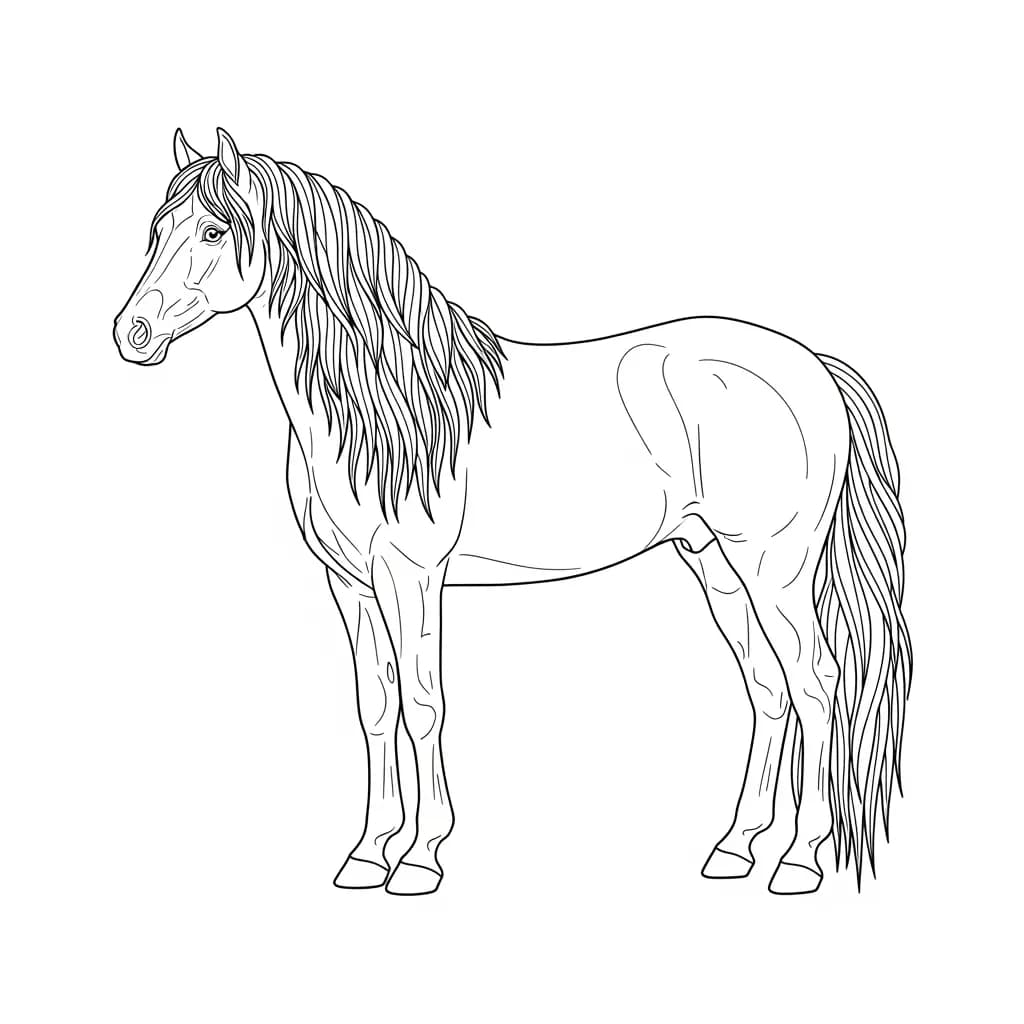 desenho de cavalo para colorir