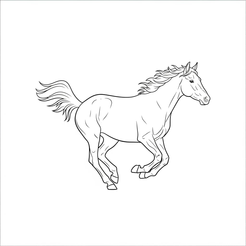 desenho de cavalo para colorir