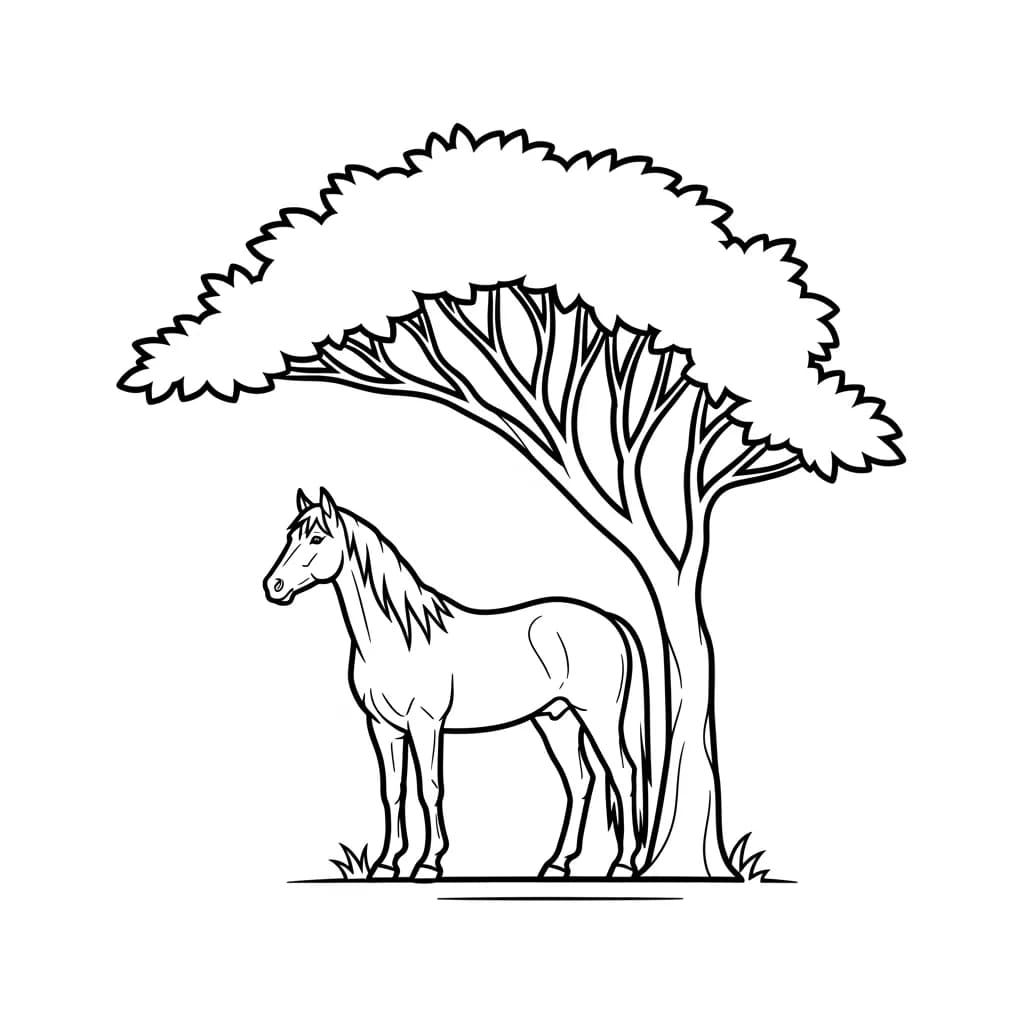 desenho de cavalo para colorir