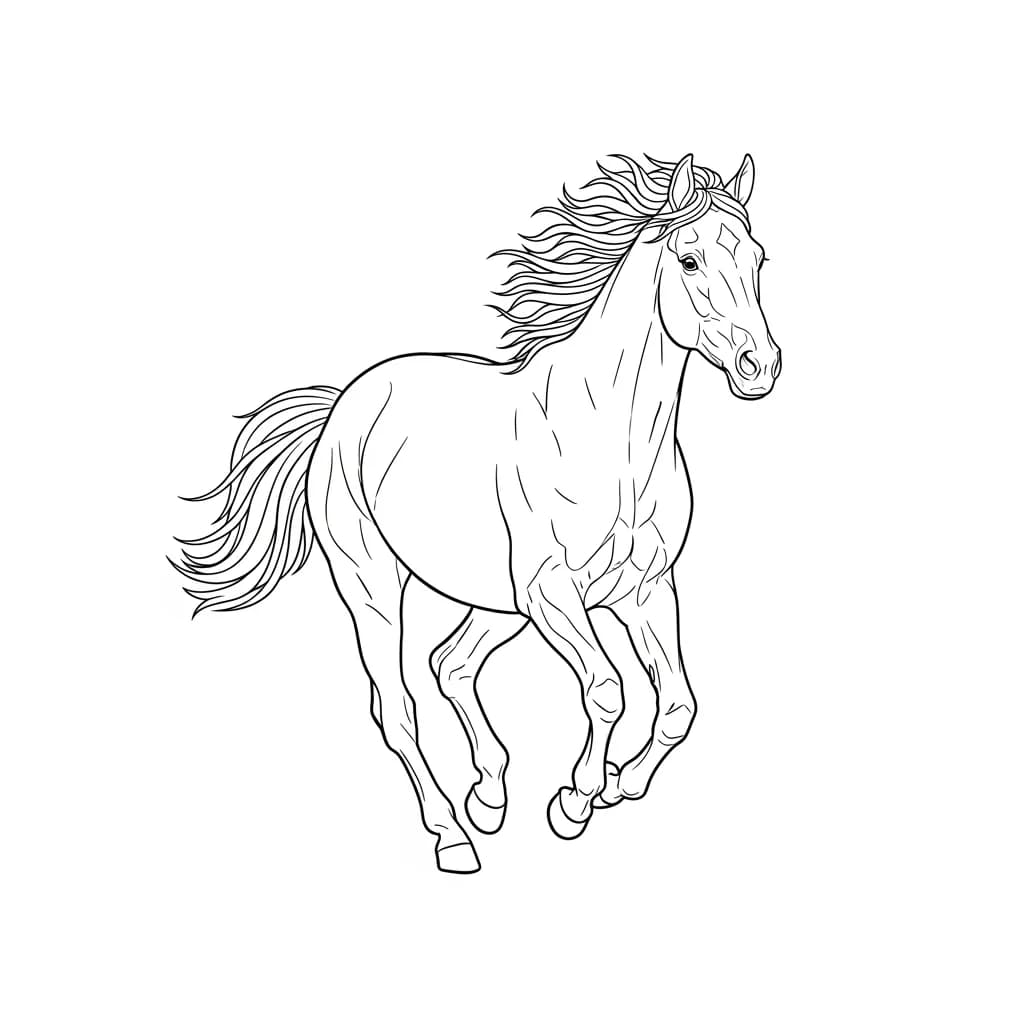 desenho de cavalo para colorir