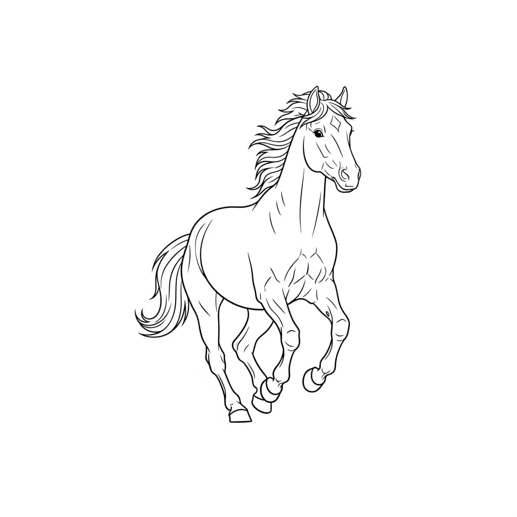 desenho de cavalo para colorir