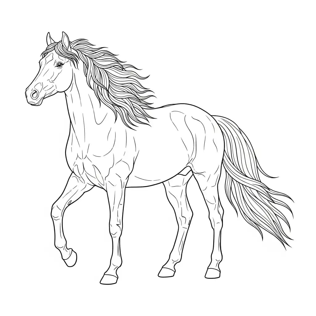 desenho de cavalo para colorir