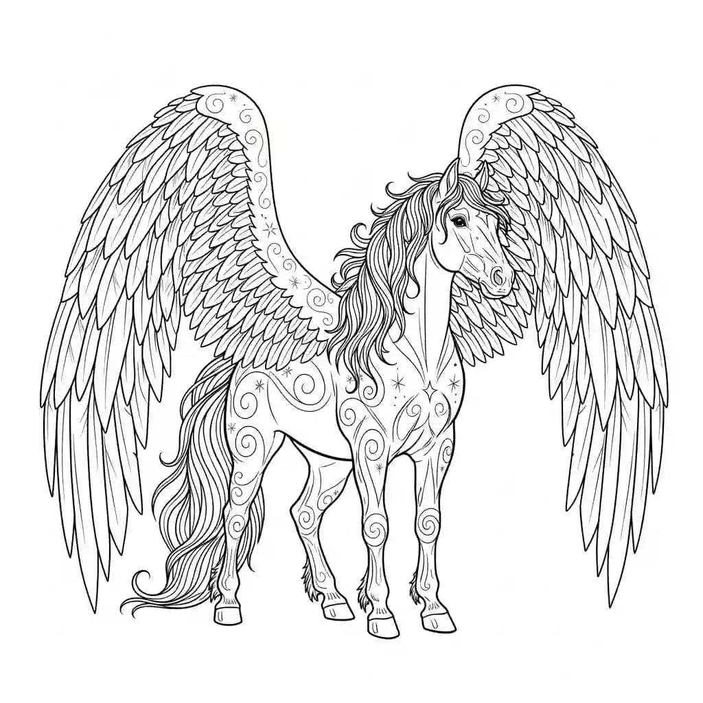 desenho de cavalo para colorir