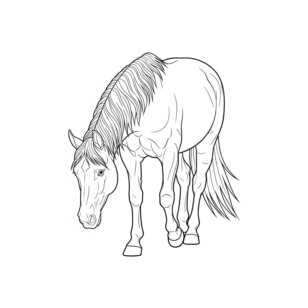 desenho de cavalo para colorir