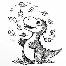 Desenho de Dinossauro para Colorir