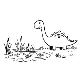 Desenho de Dinossauro para Colorir Desenho de Dinossauro para Colorir