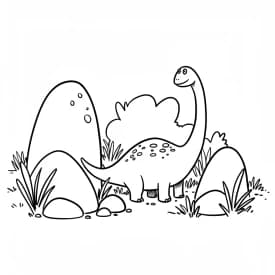 Desenho de Dinossauro para Colorir Desenho de Dinossauro para Colorir