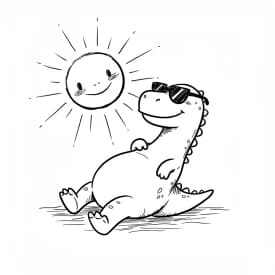 Desenho de Dinossauro para Colorir