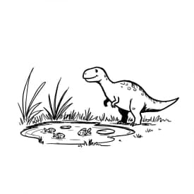 Desenho de Dinossauro para Colorir Desenho de Dinossauro para Colorir
