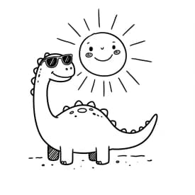 Desenho de Dinossauro para Colorir