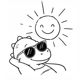 Desenho de Dinossauro para Colorir