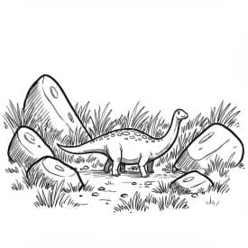 Desenho de Dinossauro para Colorir