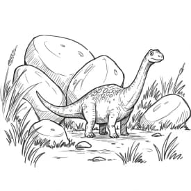 Desenho de Dinossauro para Colorir