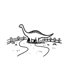 Desenho de Dinossauro para Colorir