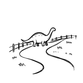 Desenho de Dinossauro para Colorir