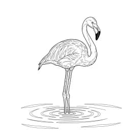 desenho de Flamingo para imprimir e colorir