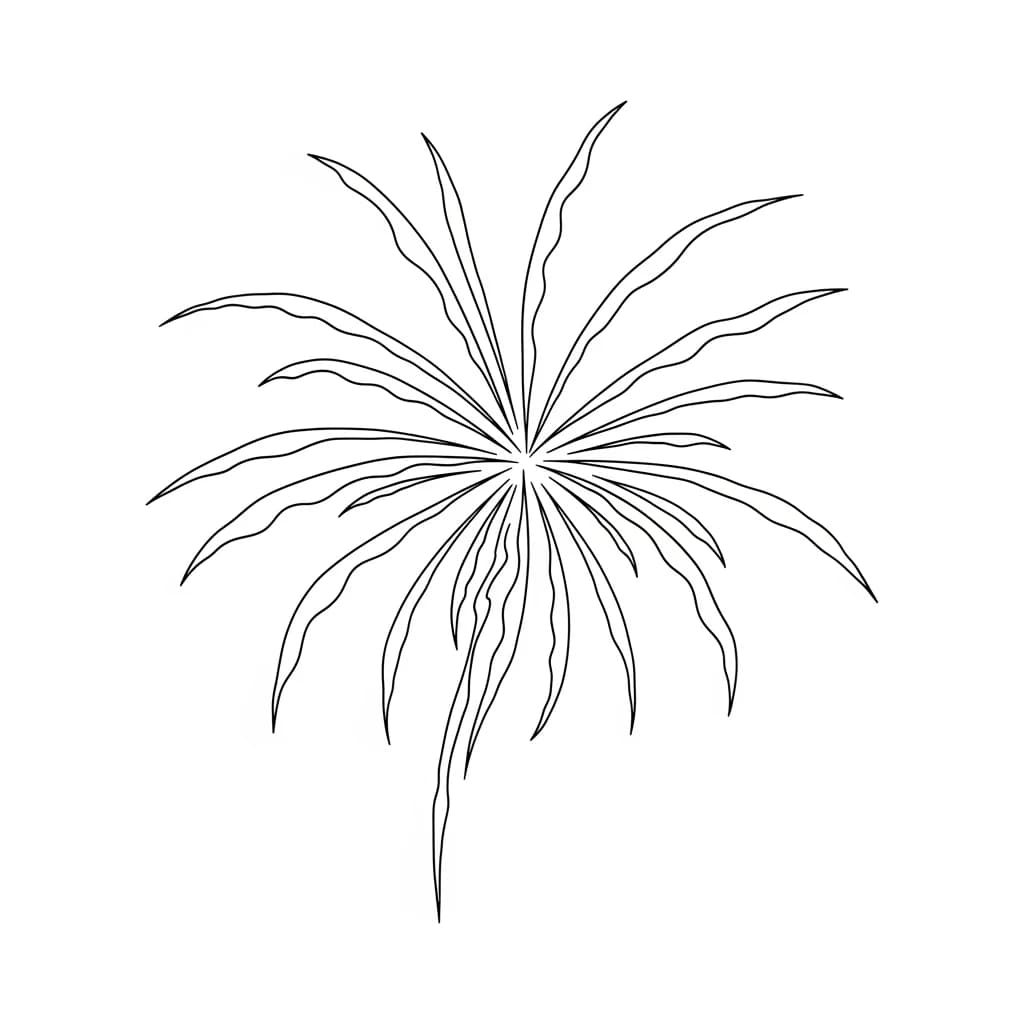 desenho de fogos de artifício para colorir