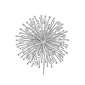 desenho de fogos de artifício para colorir
