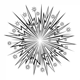 desenho de fogos de artifício para colorir
