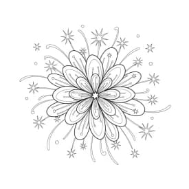 desenho de fogos de artifício para colorir