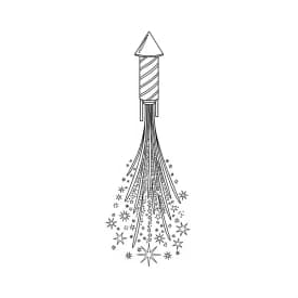 desenho de fogos de artifício para colorir