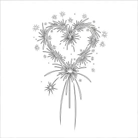 desenho de fogos de artifício para colorir
