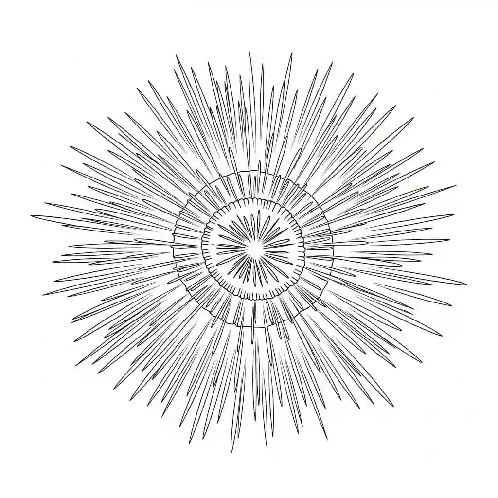desenho de fogos de artifício para colorir
