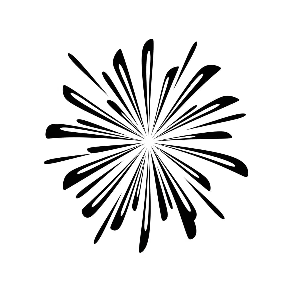 desenho de fogos de artifício para colorir